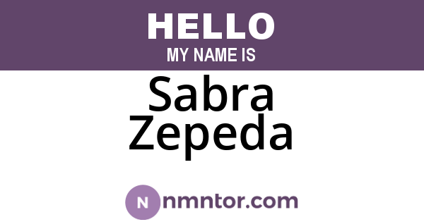 Sabra Zepeda