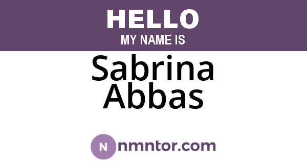 Sabrina Abbas