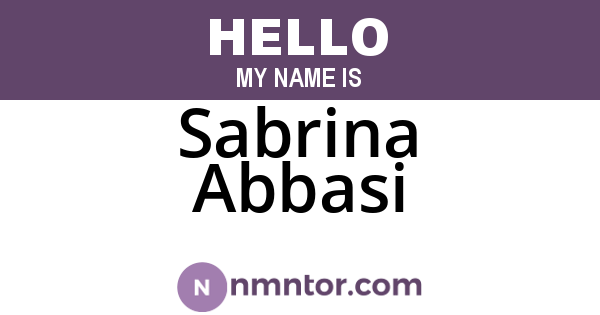 Sabrina Abbasi