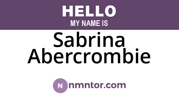 Sabrina Abercrombie