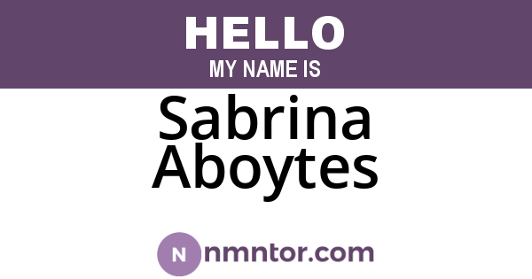 Sabrina Aboytes