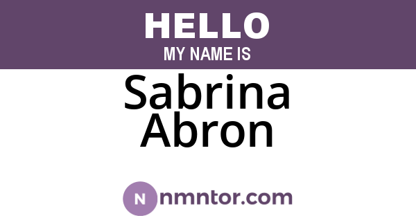Sabrina Abron