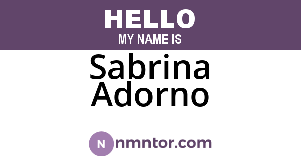 Sabrina Adorno