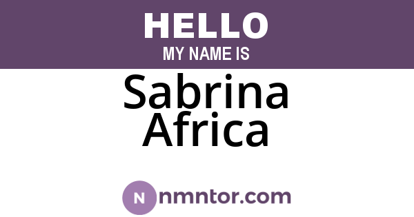 Sabrina Africa