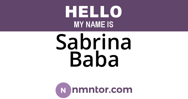 Sabrina Baba