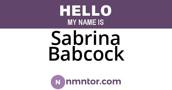 Sabrina Babcock