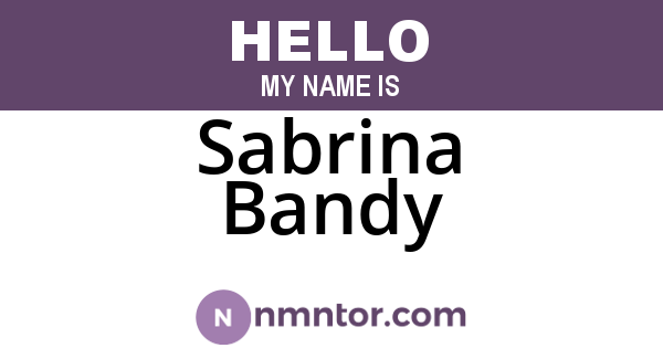 Sabrina Bandy