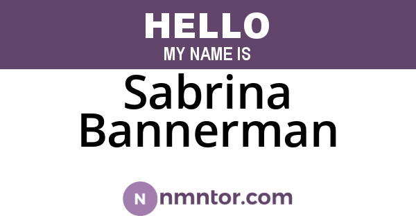 Sabrina Bannerman