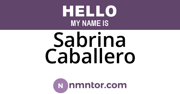 Sabrina Caballero