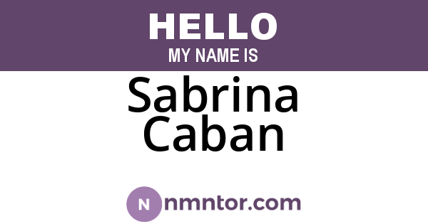 Sabrina Caban