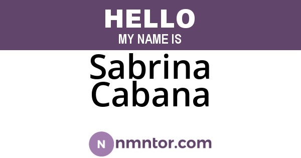 Sabrina Cabana