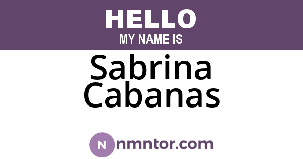 Sabrina Cabanas