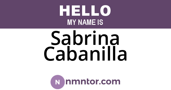 Sabrina Cabanilla