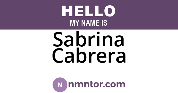 Sabrina Cabrera