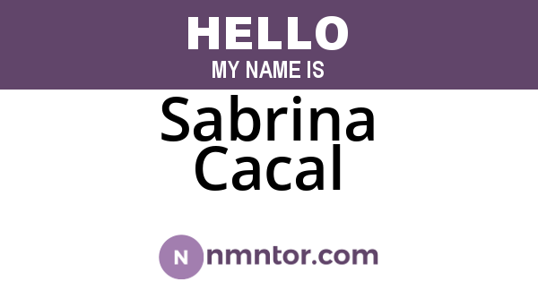 Sabrina Cacal
