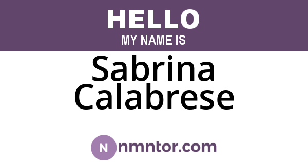 Sabrina Calabrese