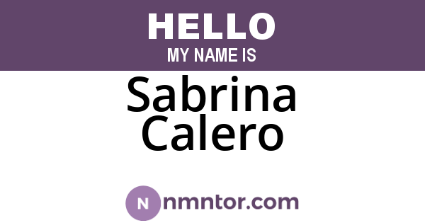 Sabrina Calero