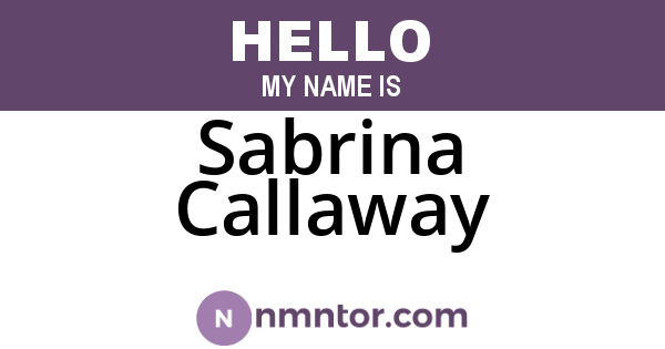 Sabrina Callaway
