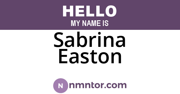 Sabrina Easton