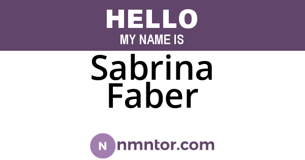 Sabrina Faber