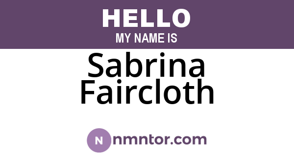 Sabrina Faircloth