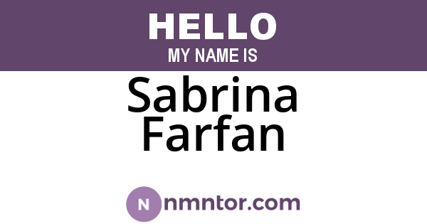 Sabrina Farfan