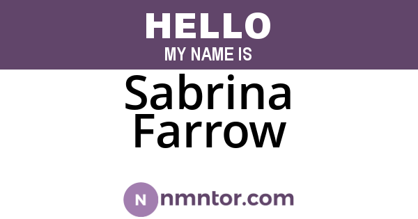 Sabrina Farrow