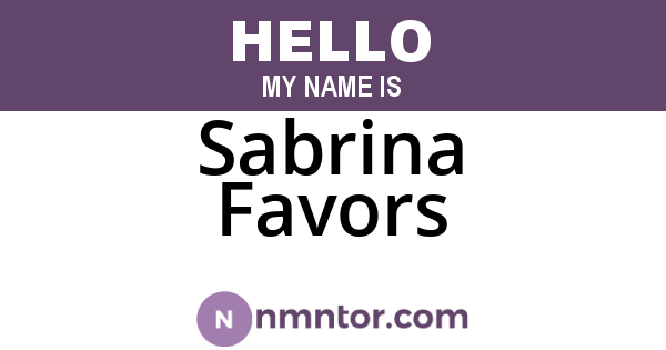 Sabrina Favors