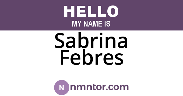 Sabrina Febres