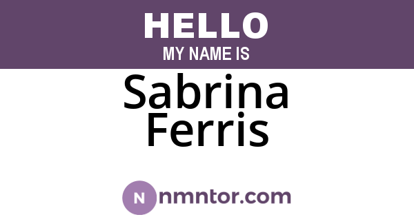 Sabrina Ferris