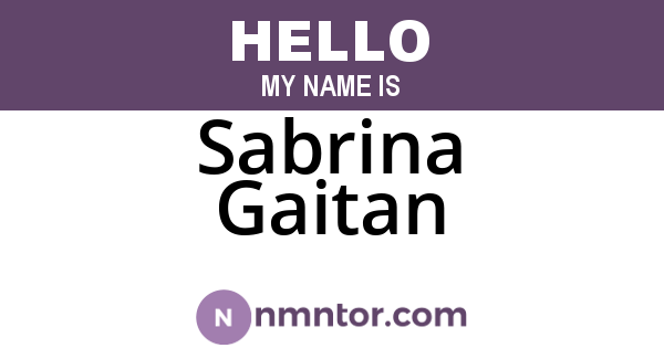 Sabrina Gaitan
