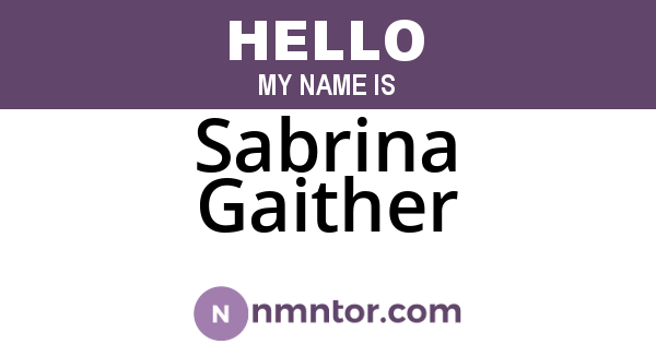 Sabrina Gaither