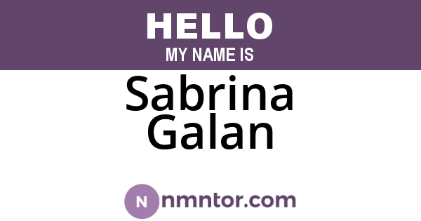 Sabrina Galan