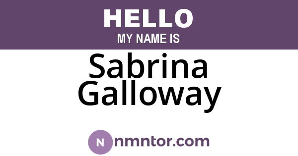 Sabrina Galloway