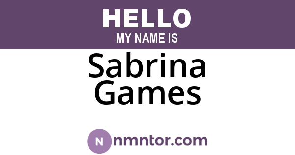 Sabrina Games