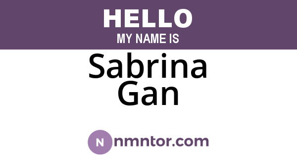Sabrina Gan