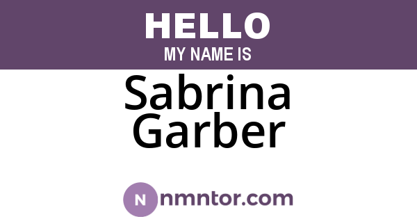 Sabrina Garber