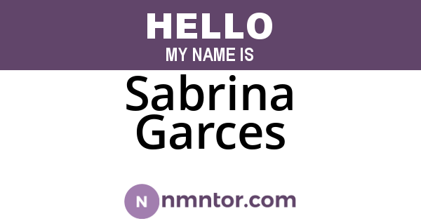 Sabrina Garces