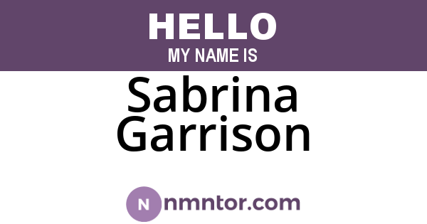 Sabrina Garrison