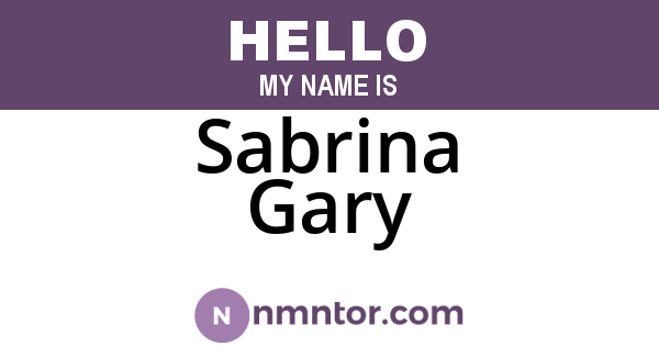 Sabrina Gary