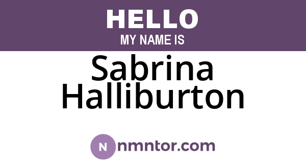 Sabrina Halliburton