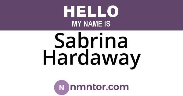 Sabrina Hardaway