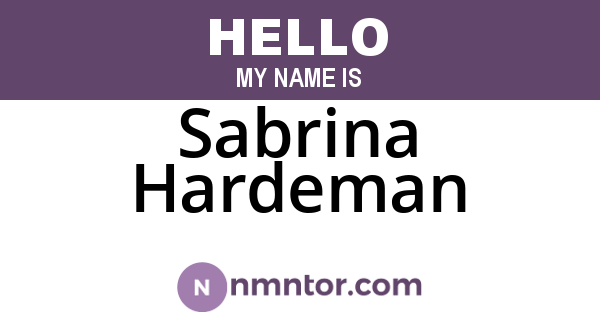 Sabrina Hardeman