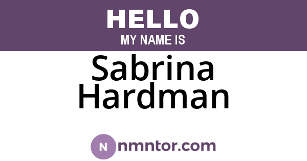 Sabrina Hardman