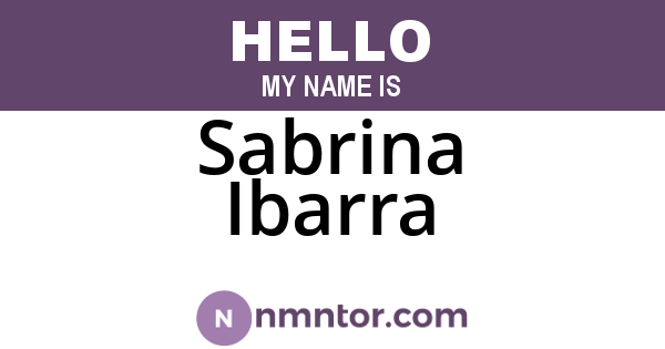 Sabrina Ibarra