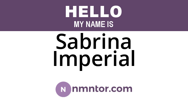 Sabrina Imperial