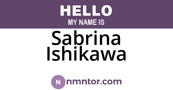 Sabrina Ishikawa