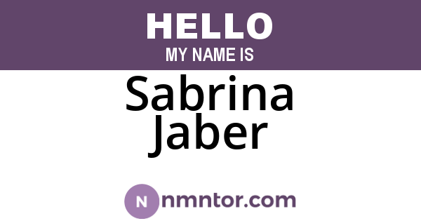 Sabrina Jaber