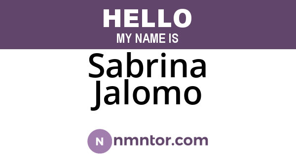 Sabrina Jalomo