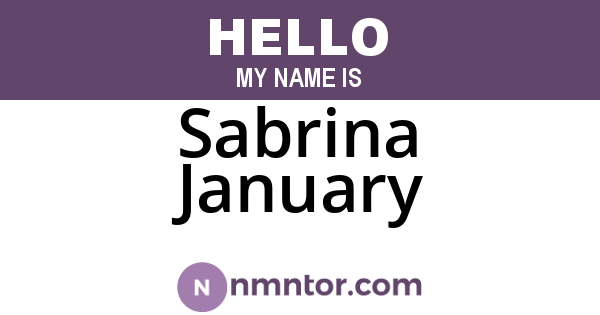 Sabrina January